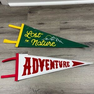 Felt Adventure & Lost In Nature Pennants Wall Decor Nursery Kids Room Play Room